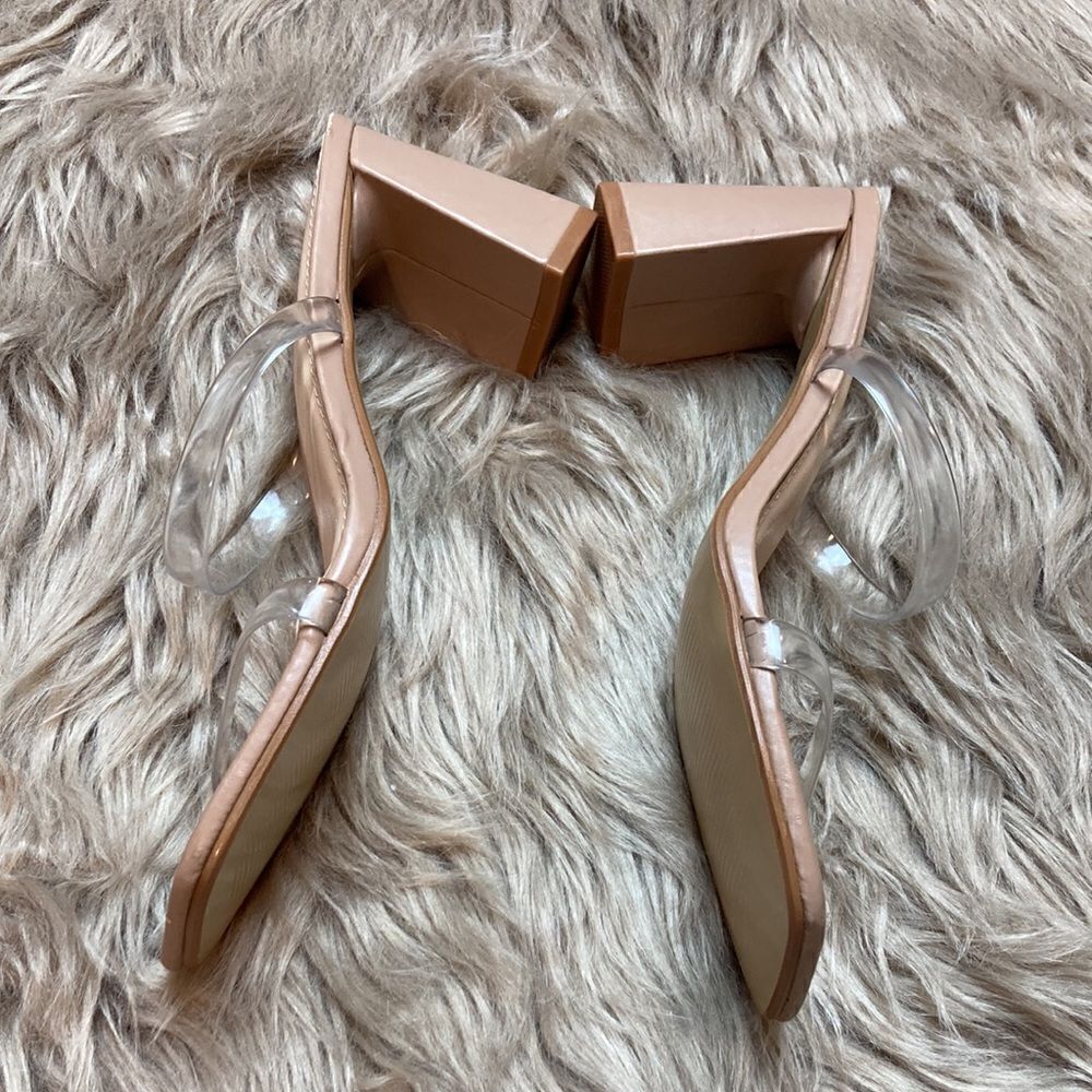 Avidirk Square Open Toe Backless Block Heeled San… - image 7